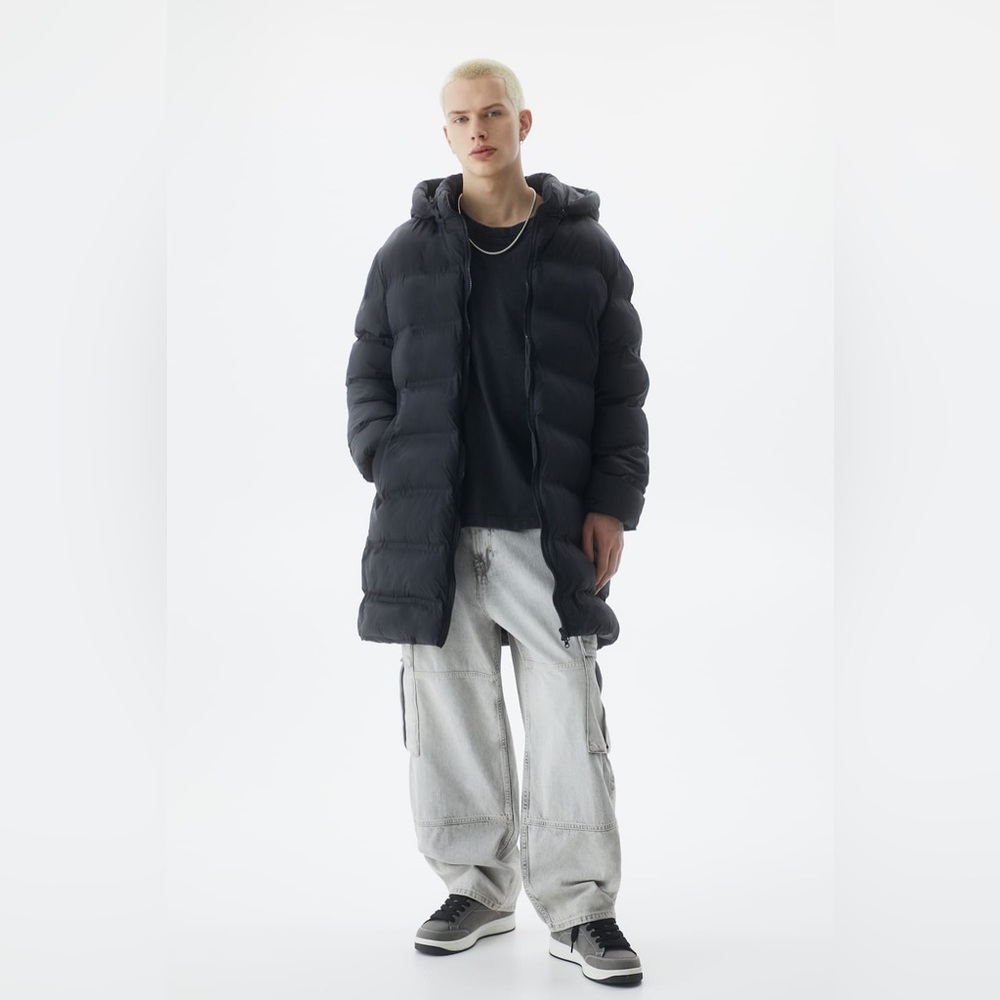 Long thermo-sealed puffer jacket